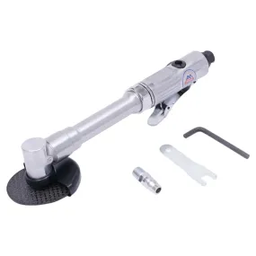 1/4" Air Inlet Long Handle Air Angle Grinder Polisher with 180 Degree Metal Safety Cover, 90 Ps Air Cutter Grinding Tool or Polishing Cut Off Metal