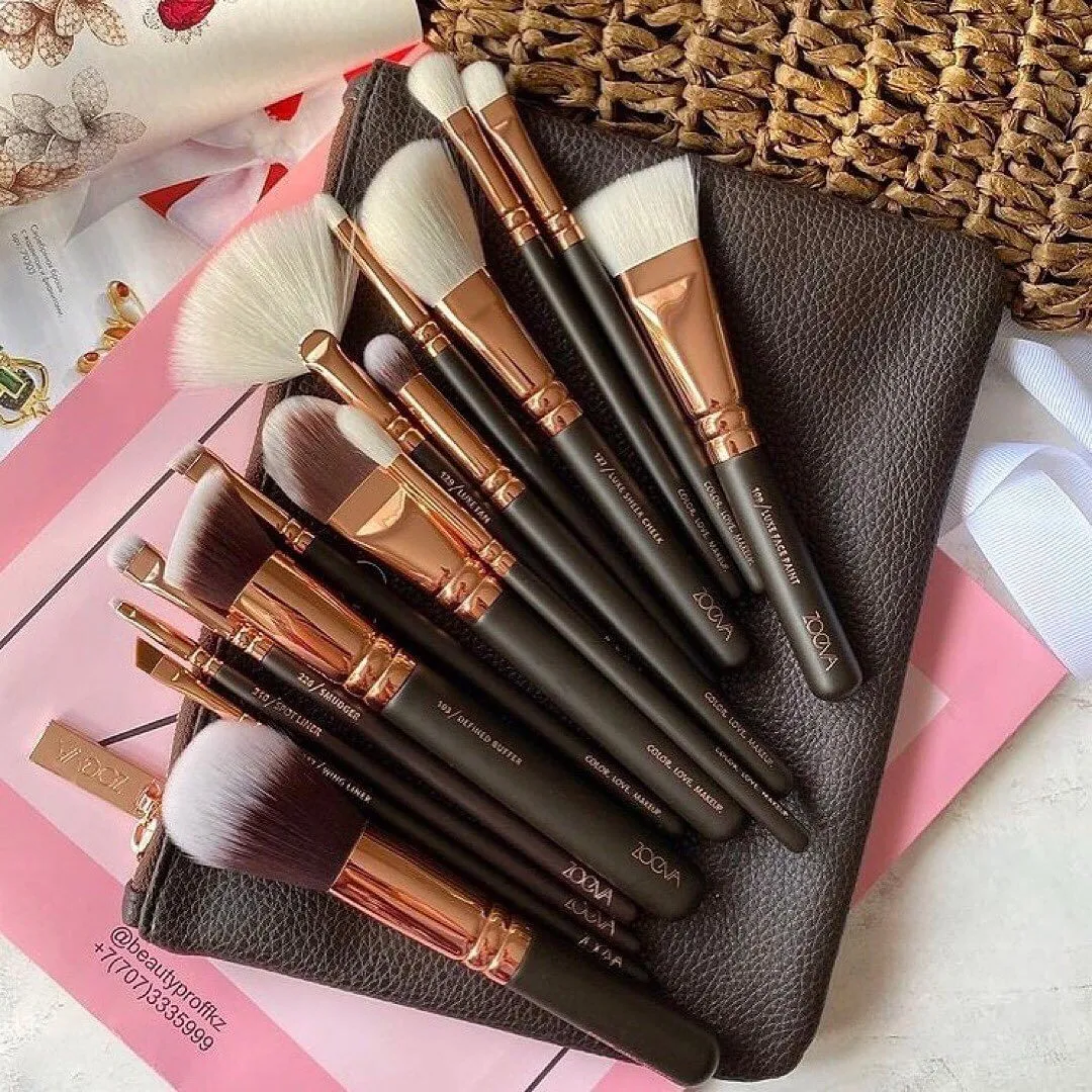 15pcs Zoeva Brushes All Makeup Brushes with Pouch