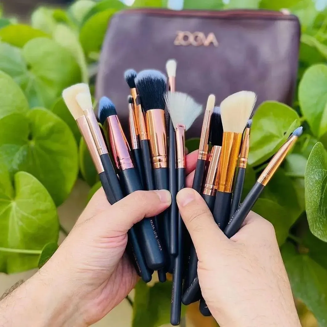 15pcs Zoeva Brushes All Makeup Brushes with Pouch