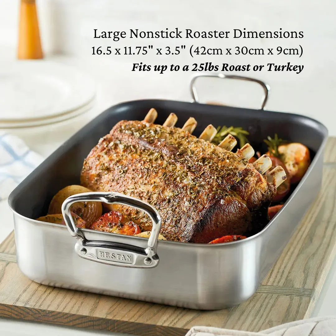 16.5-inch Classic Clad Nonstick Roaster with Rack