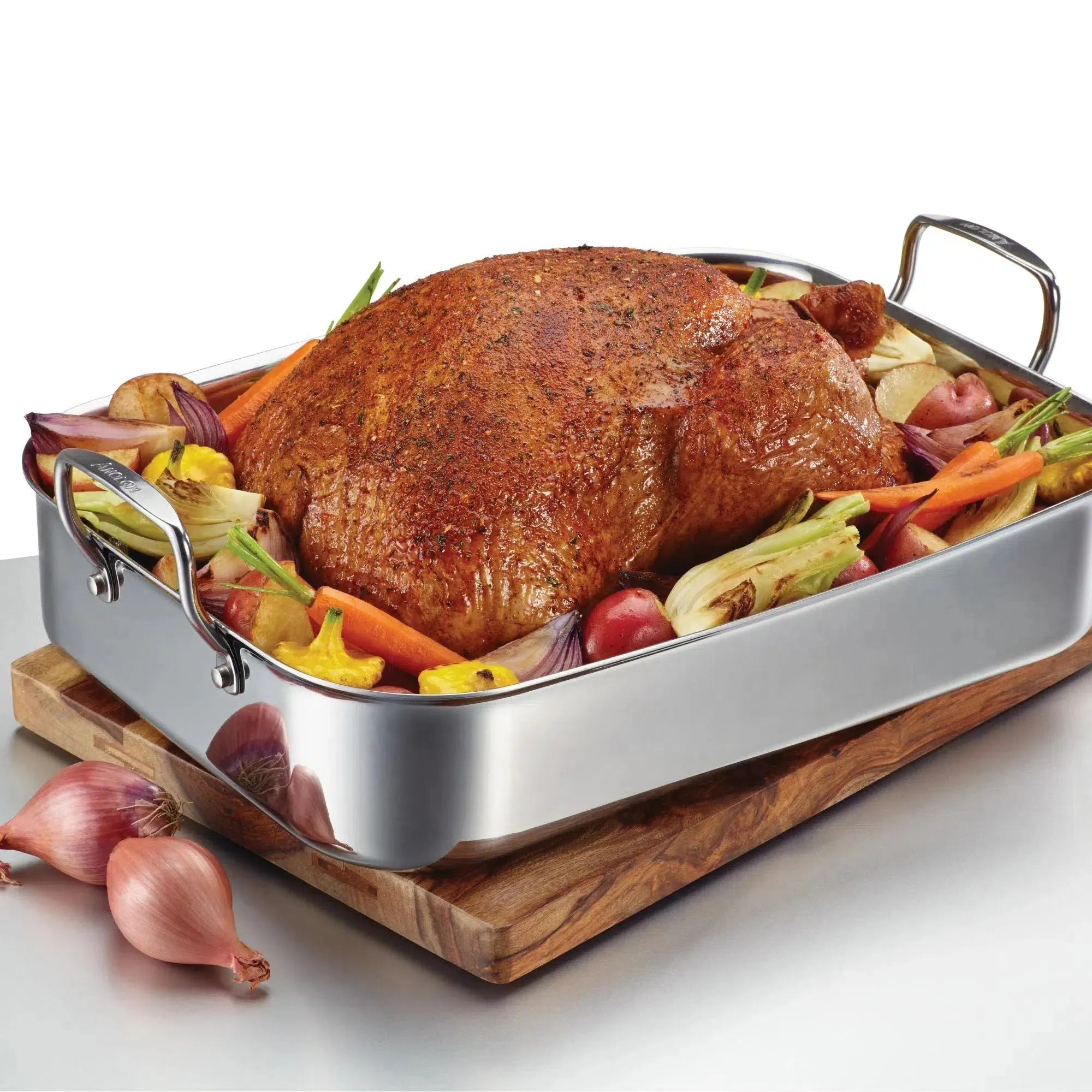 17" x 12.5" Rectangular Roaster with Nonstick Rack