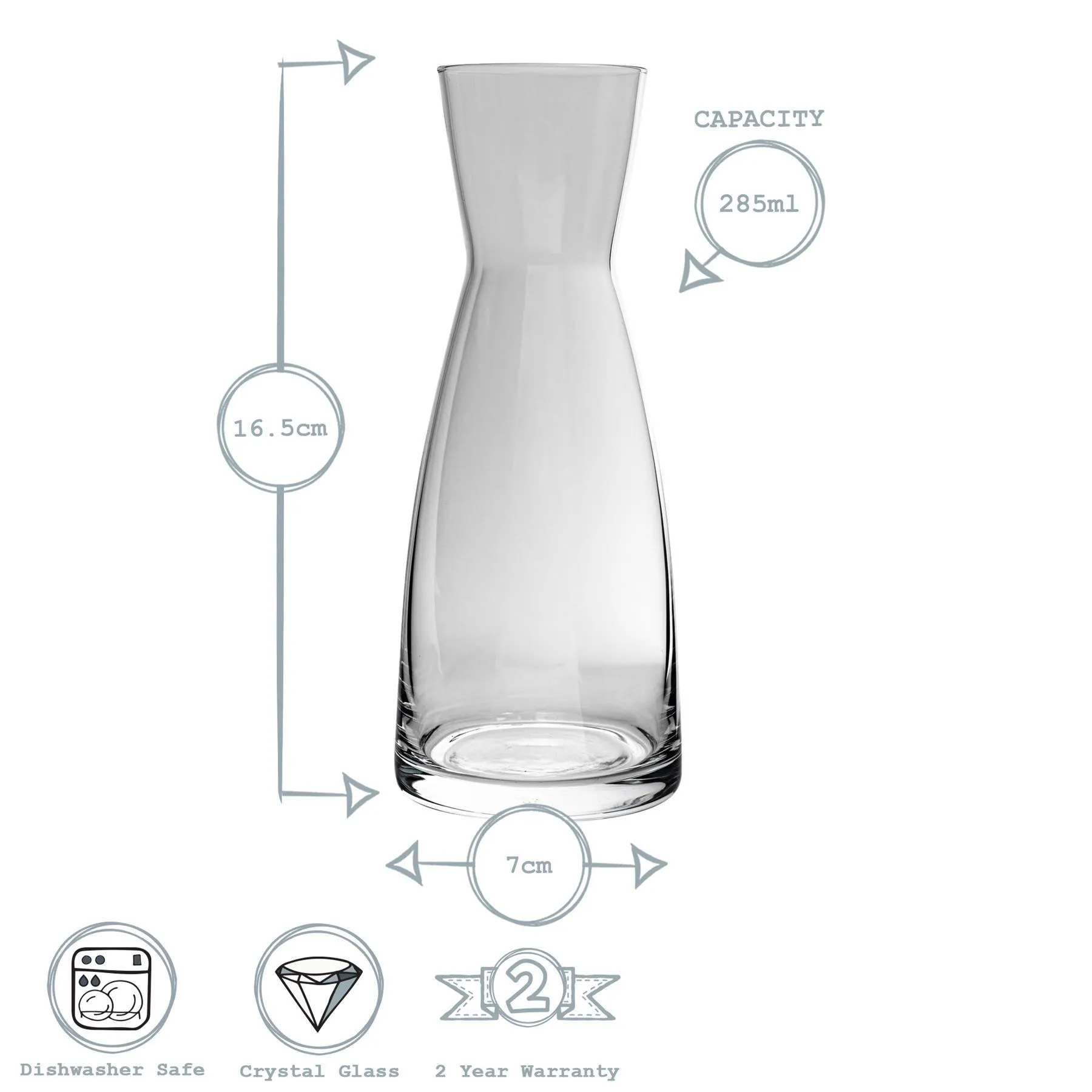 285ml Ypsilon Glass Carafe - By Bormioli Rocco