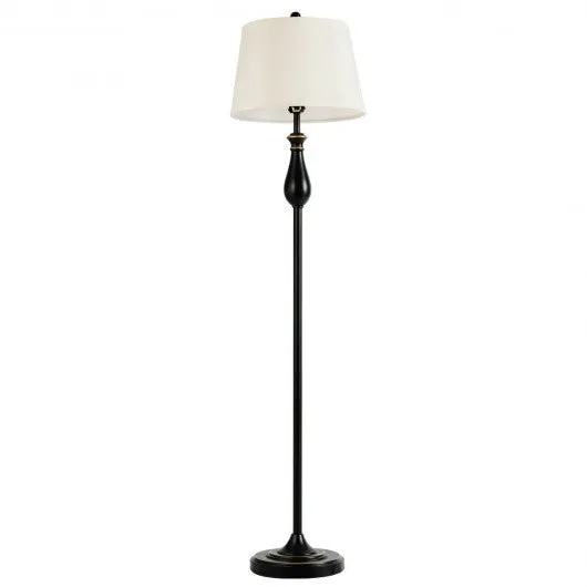 3 pcs Brushed Nickel Lamp Set-Black