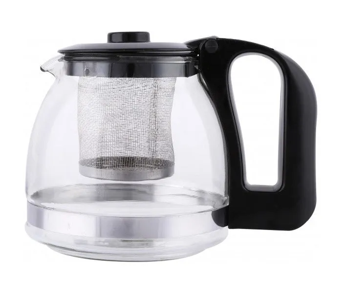 5 in 1 Glass Tea Kettle Set Black and Clear - OK23124