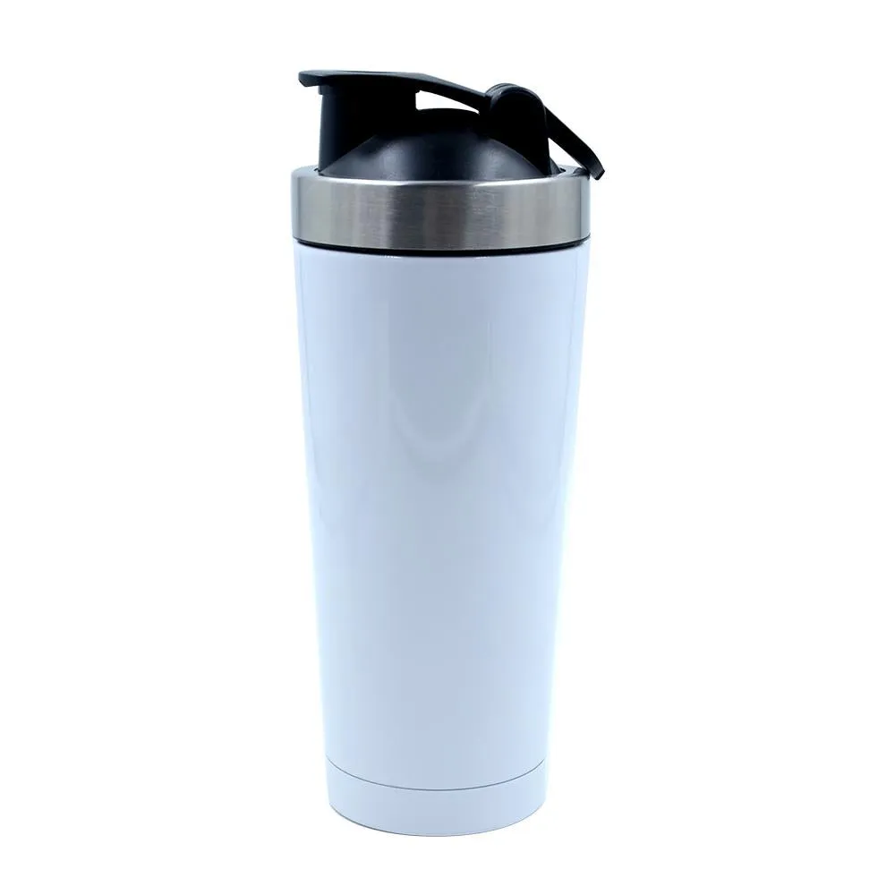 500ml Aluminium Shaker Bottle - White