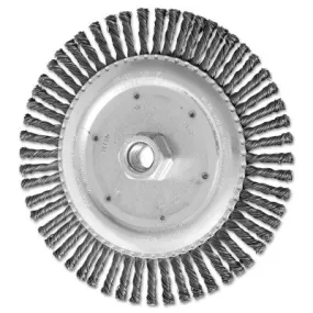 Advance Brush Stringer Bead Twist Knot Wheel, 6 7/8 D x 1/8 W, .02 Carbon Steel, 9,000 rpm, 82495