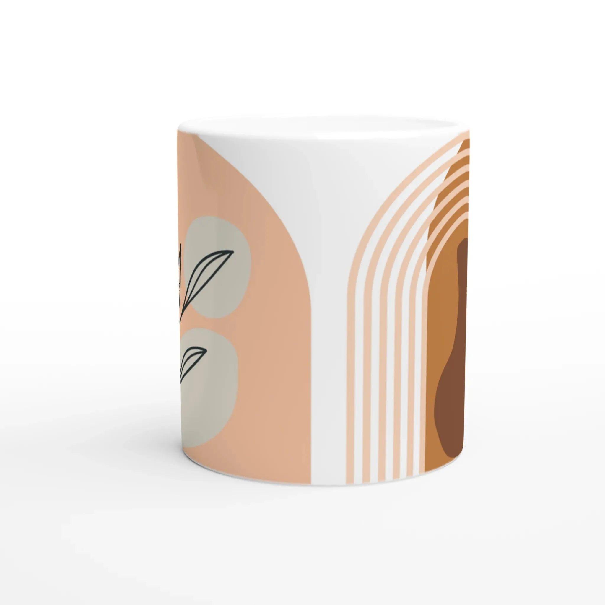 Aesthetic Flower and Vase Mug Design