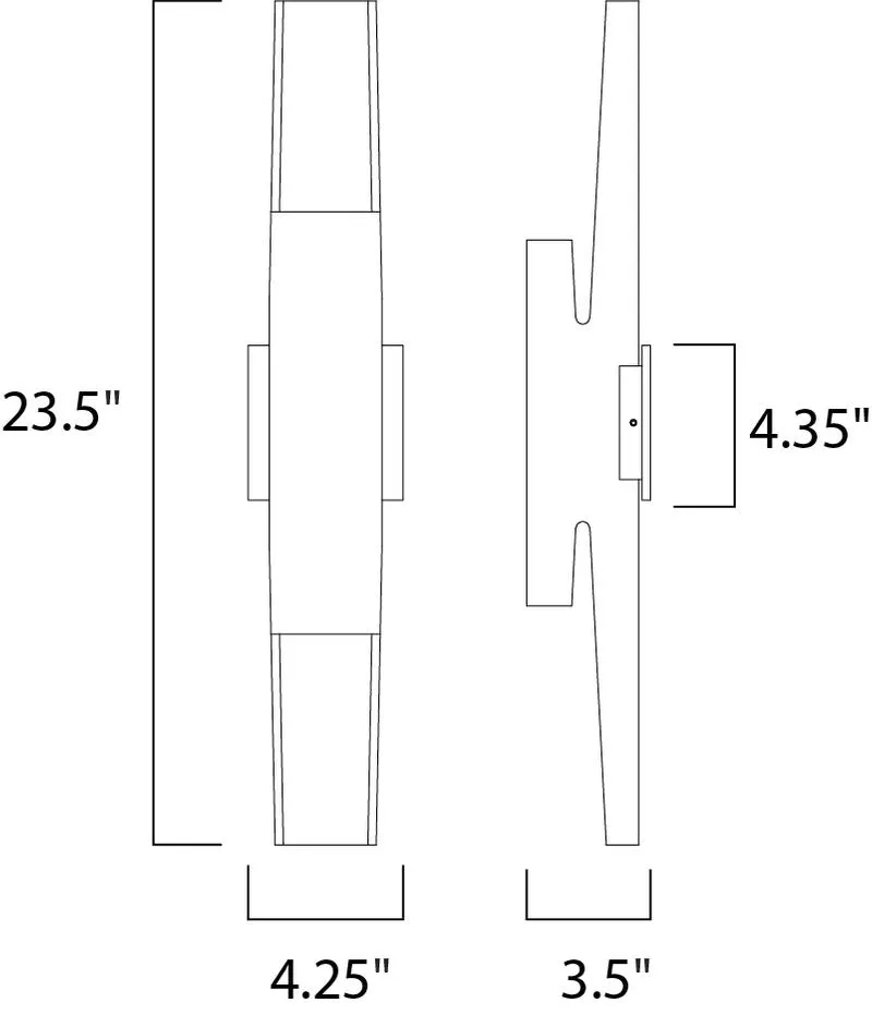 Alumilux Sconce 4.25" 2 Light Outdoor Wall Mount in White