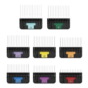 Andis Stainless Steel Wide Blade Comb Set 8 Pack   Container - 3mm to 2.5cm