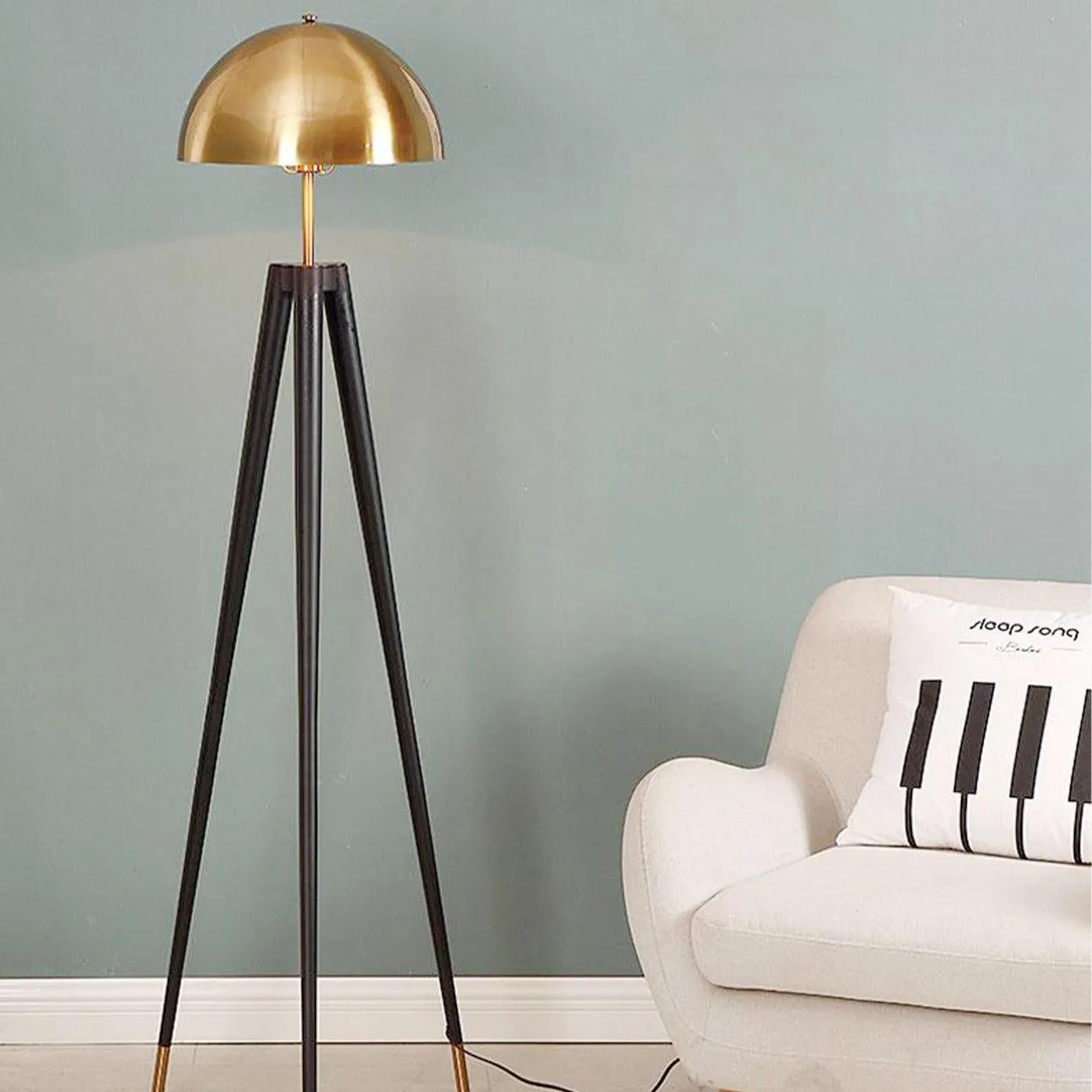 ANKUR MUSHROOM HEAD TRIPOD FLOOR LAMP