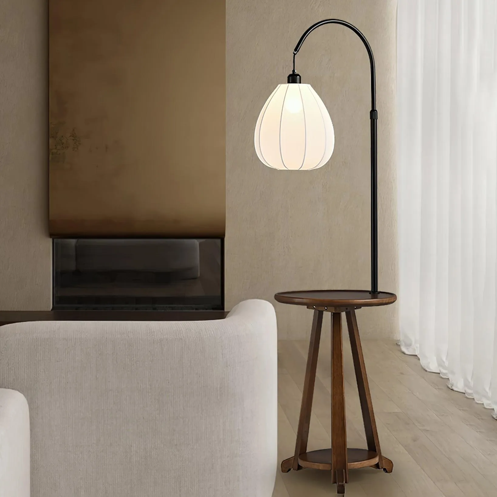 Arc Side Table Floor Lamp