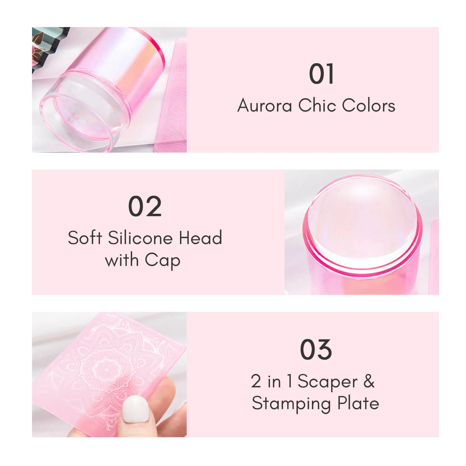 Aurora Nail Stamper Set-Pink