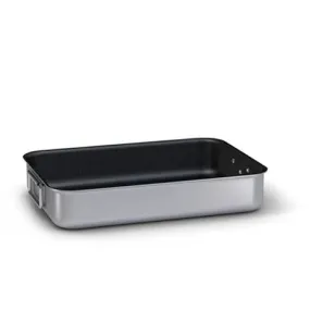 BALLARINI HEAVY ROASTING PAN WITH 2 FOLDING HANDLES - 50X38 CM