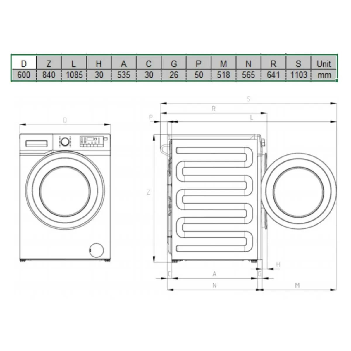 Beko Front Load Washer White 7.5kg BFL7510-W