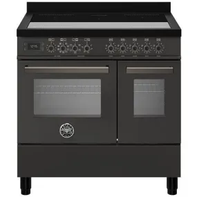 Bertazzoni Professional 90CM Induction Top Electric Range Cooker - Carbonio | PRO95I2ECAT