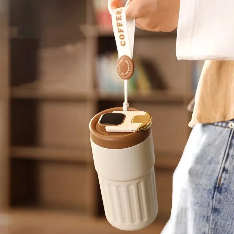 Best insulated Coffee Mug-Portable keeps Cold And Heat LED Temperature