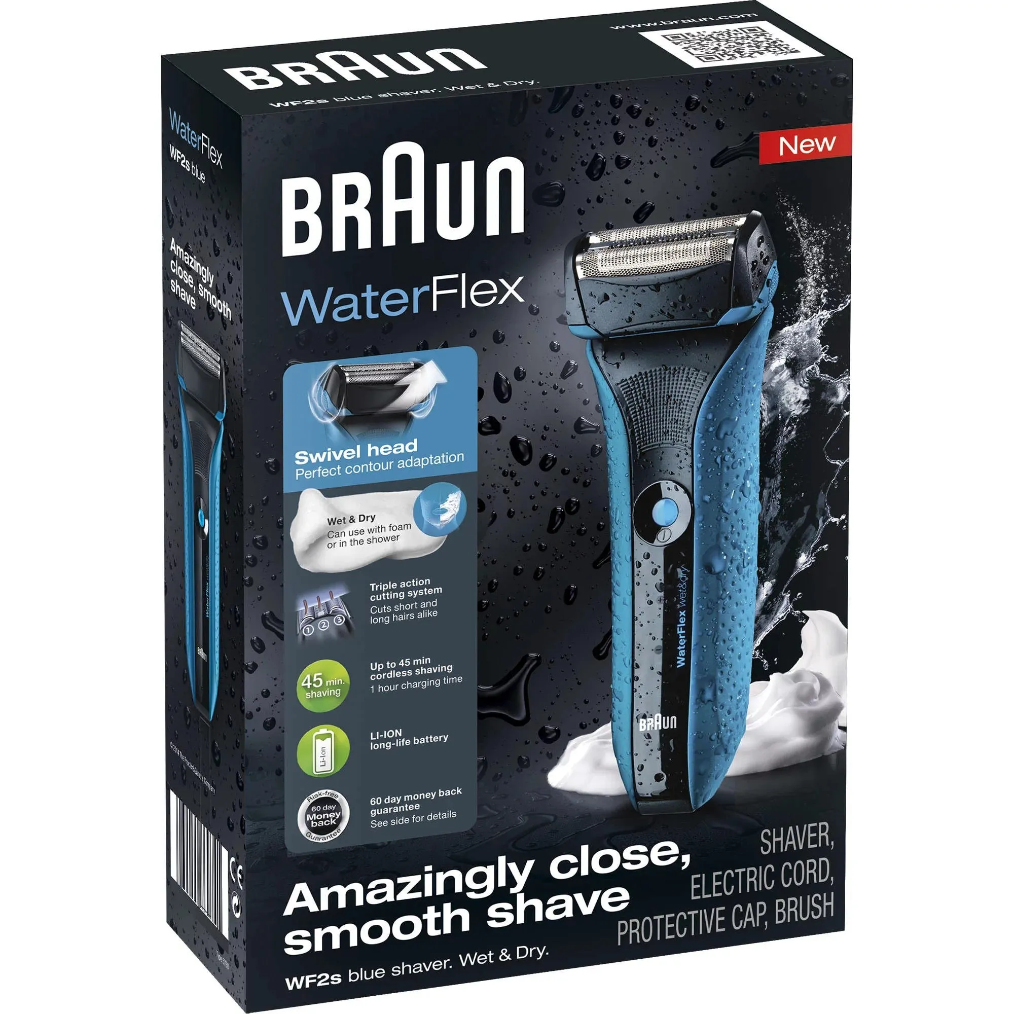 Braun WF2S (Blue) - Wet and Dry Electric Shaver