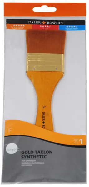 Brush GOLD TAKLON FLAT HANDLED 1 PC