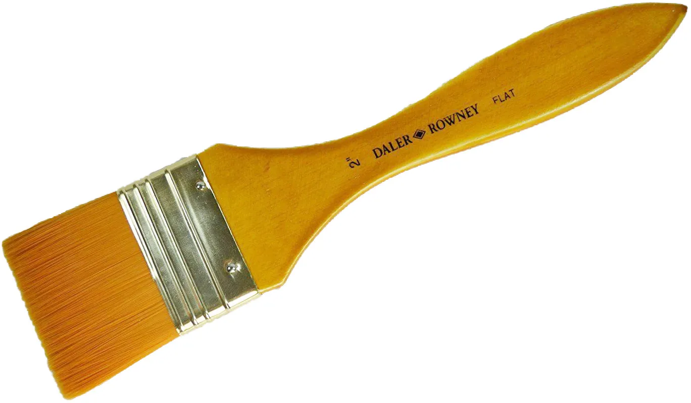 Brush GOLD TAKLON FLAT HANDLED 1 PC