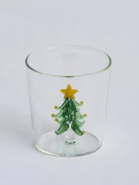 Christmas tree glass cup