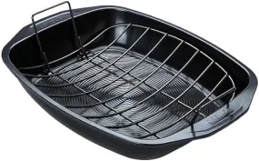 Circulon Ultra Lasting Nonstick Roasting Pan With Easy Serve Rack, Black - (39.5 x 30.5 x 6.5cm)