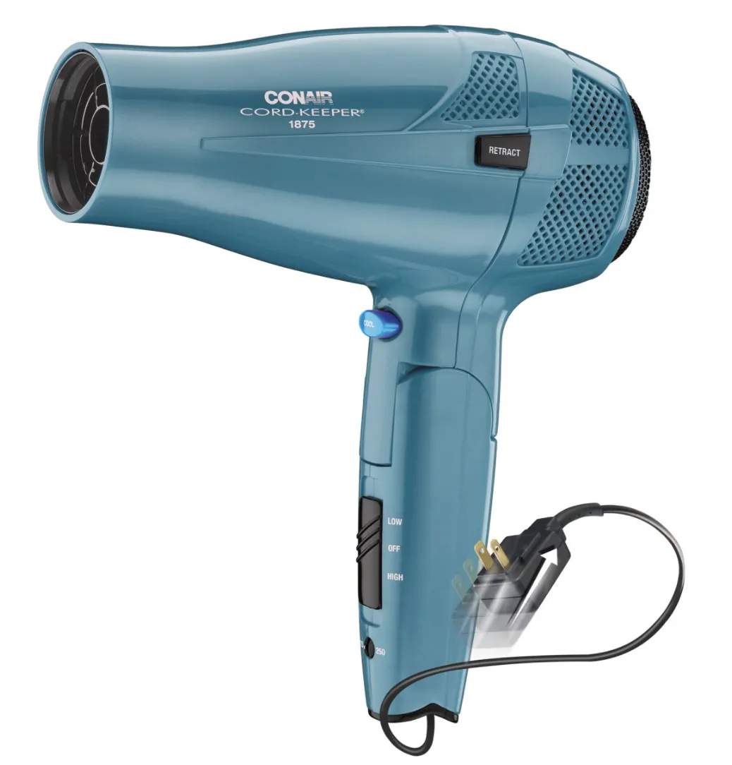 Conair 1875 Watt Cord Keeper Travel Hair Dryer