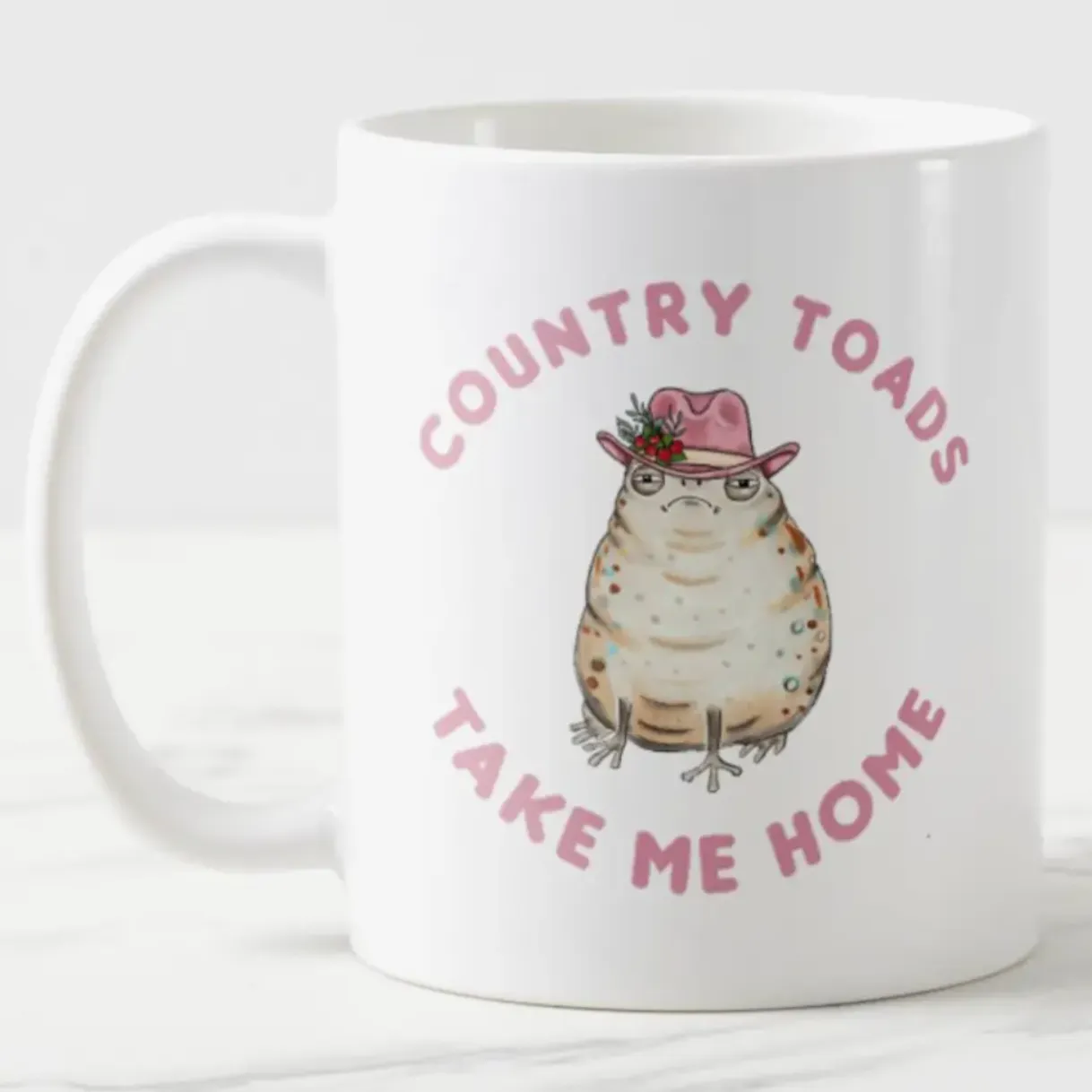 Country Toads Take Me Home Mug