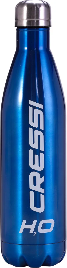 Cressi H2O Double Wall Stainless Steel Drinking Flask - Vacuum Technology