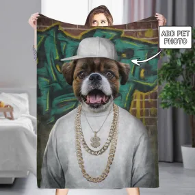 Custom Pet Photo Blankets Fleece The Rapper Blanket