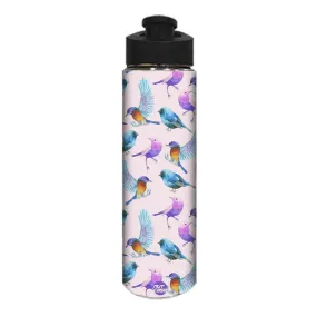 Designer Stainless Steel Sipper Bottle -  Watercolor Birds