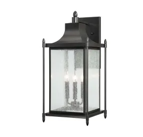 Dunnmore 3 Light Outdoor Wall Lantern- Black