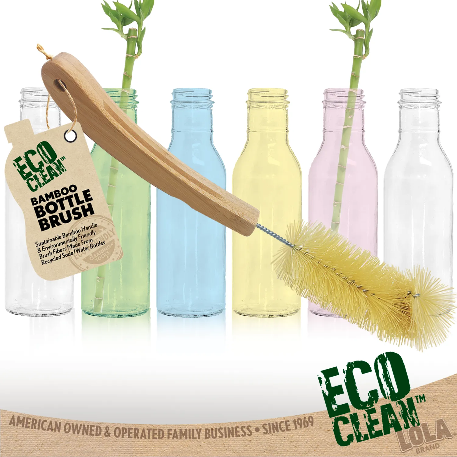 Eco-Clean Bamboo Bottle Brush