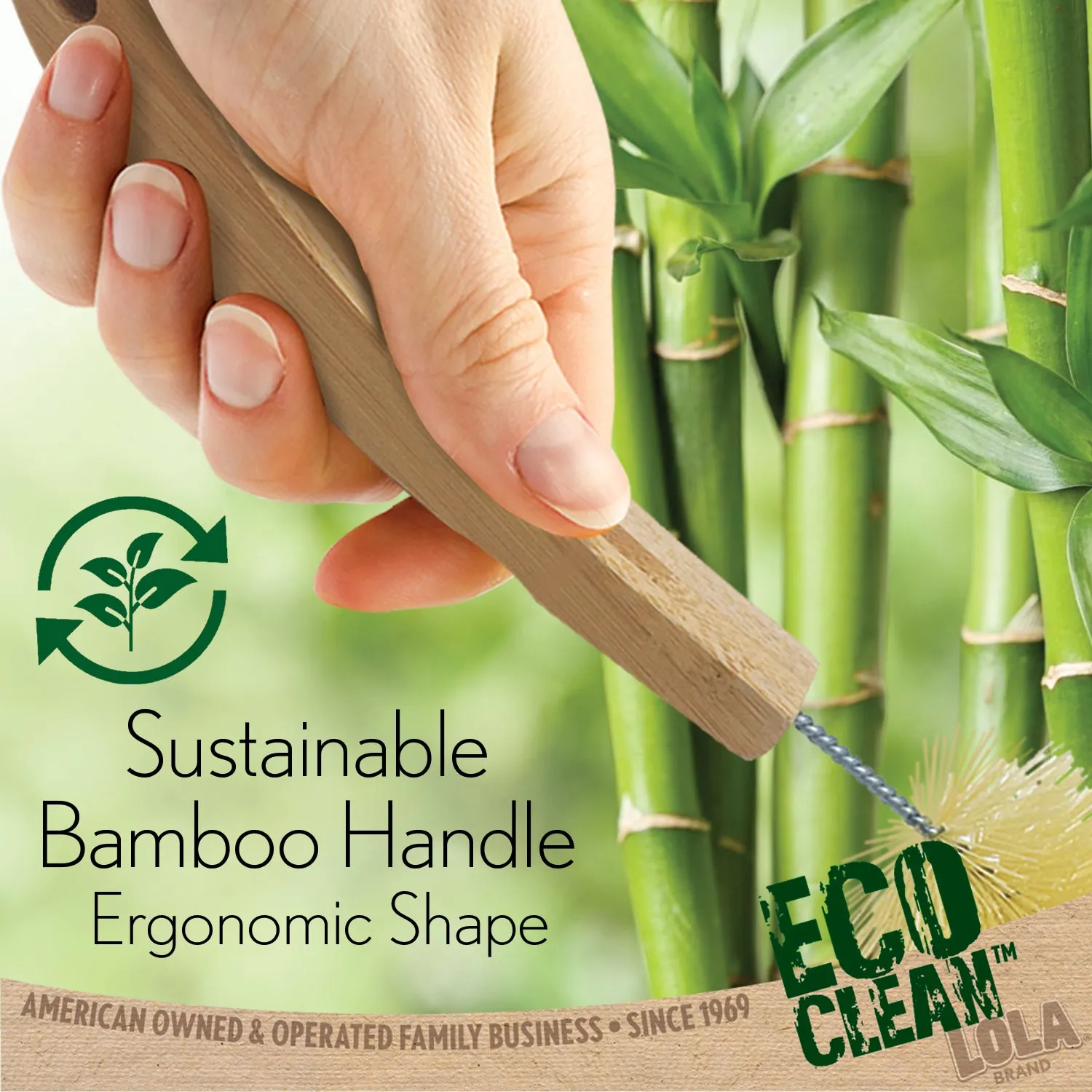 Eco-Clean Bamboo Bottle Brush