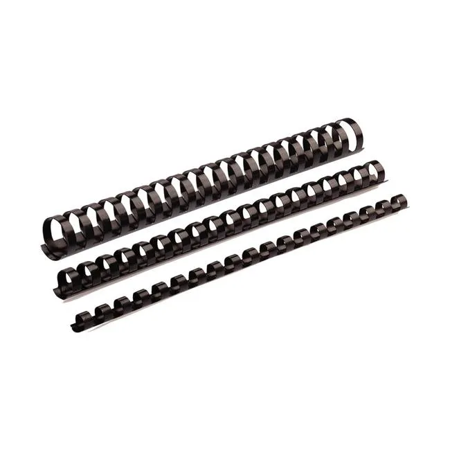 Fellowes Plastic Binding Coils 6mm Black Pack of 25