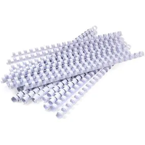 Gbc Plastic Binding Comb Round 21 Loop 19Mm A4 White Pack 100