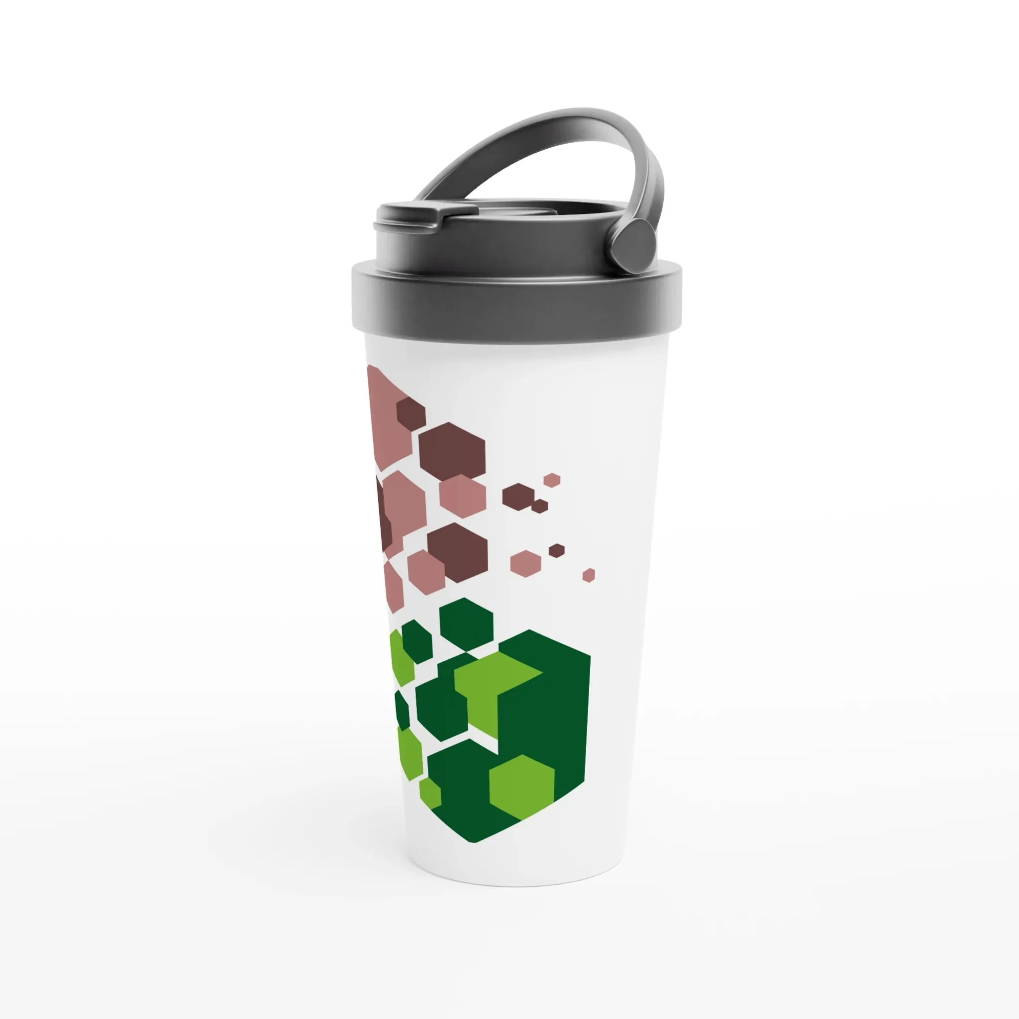 Geometric Hexagon Design Mug On-the-Go