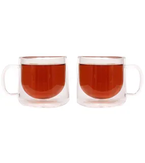 Glassware: GROSCHE Double Walled Berlin Mug - 2 x 350ml/11.8 fl. oz