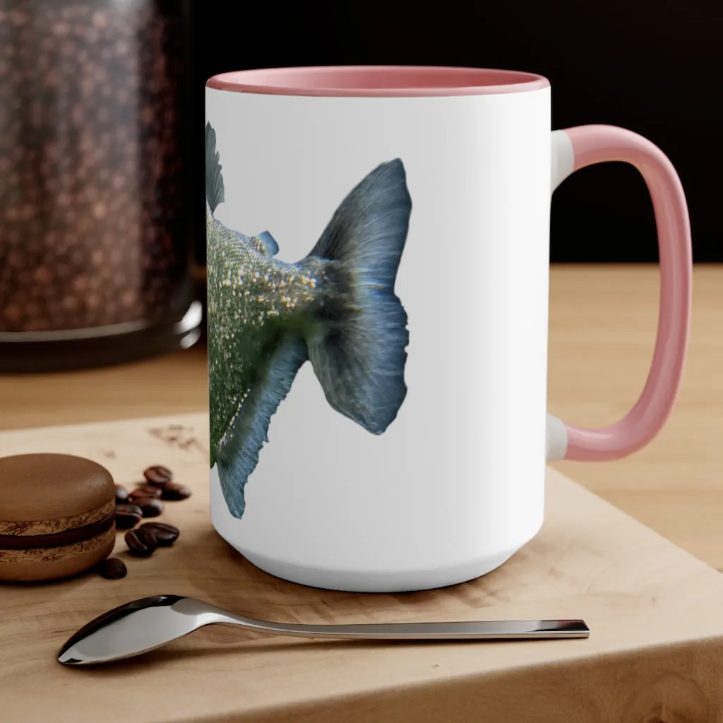 Glitter Green Fish Accent Mug