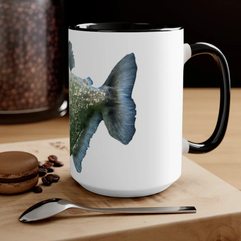 Glitter Green Fish Accent Mug