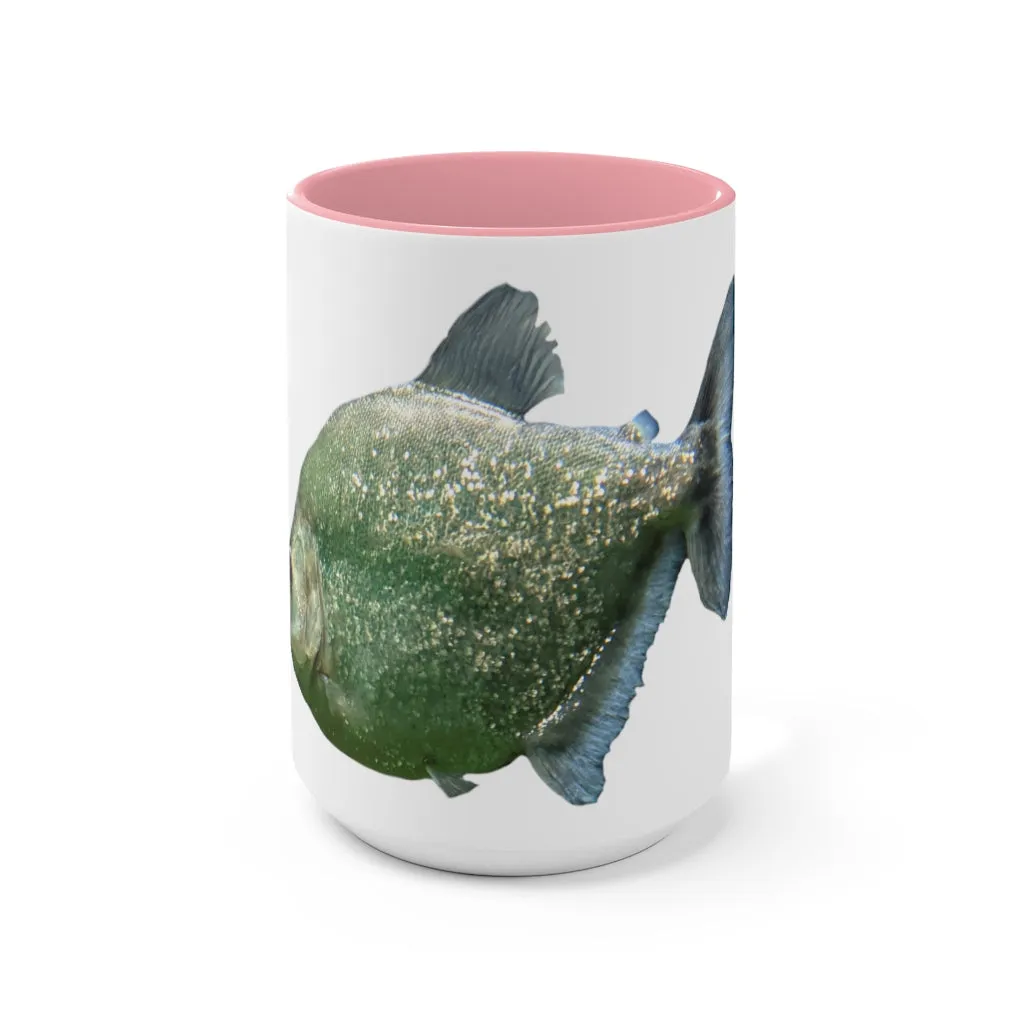 Glitter Green Fish Accent Mug