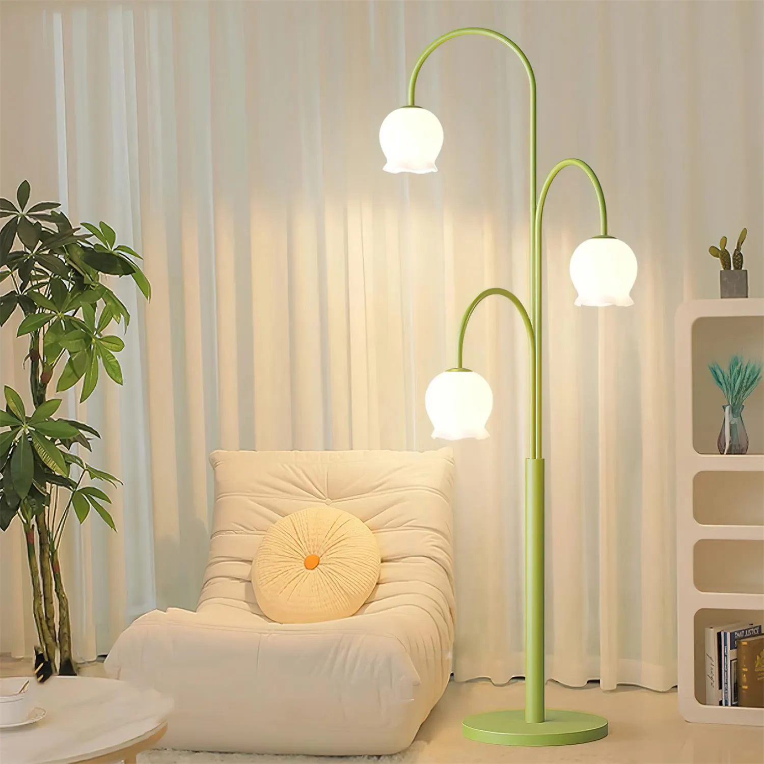 Green Jenavive Floor Lamp