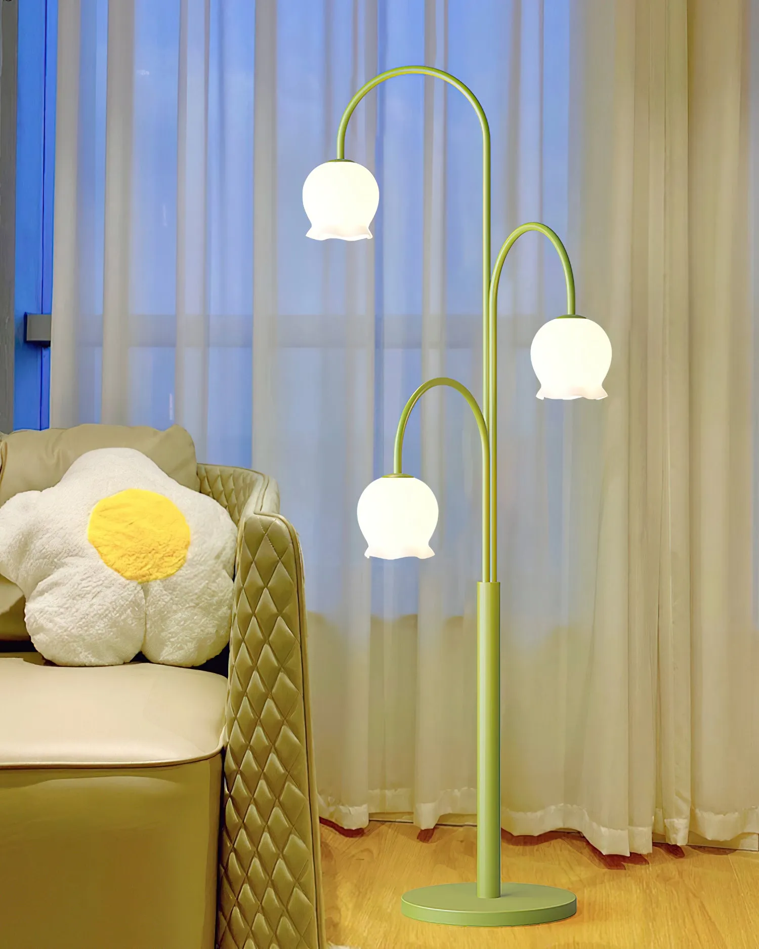 Green Jenavive Floor Lamp