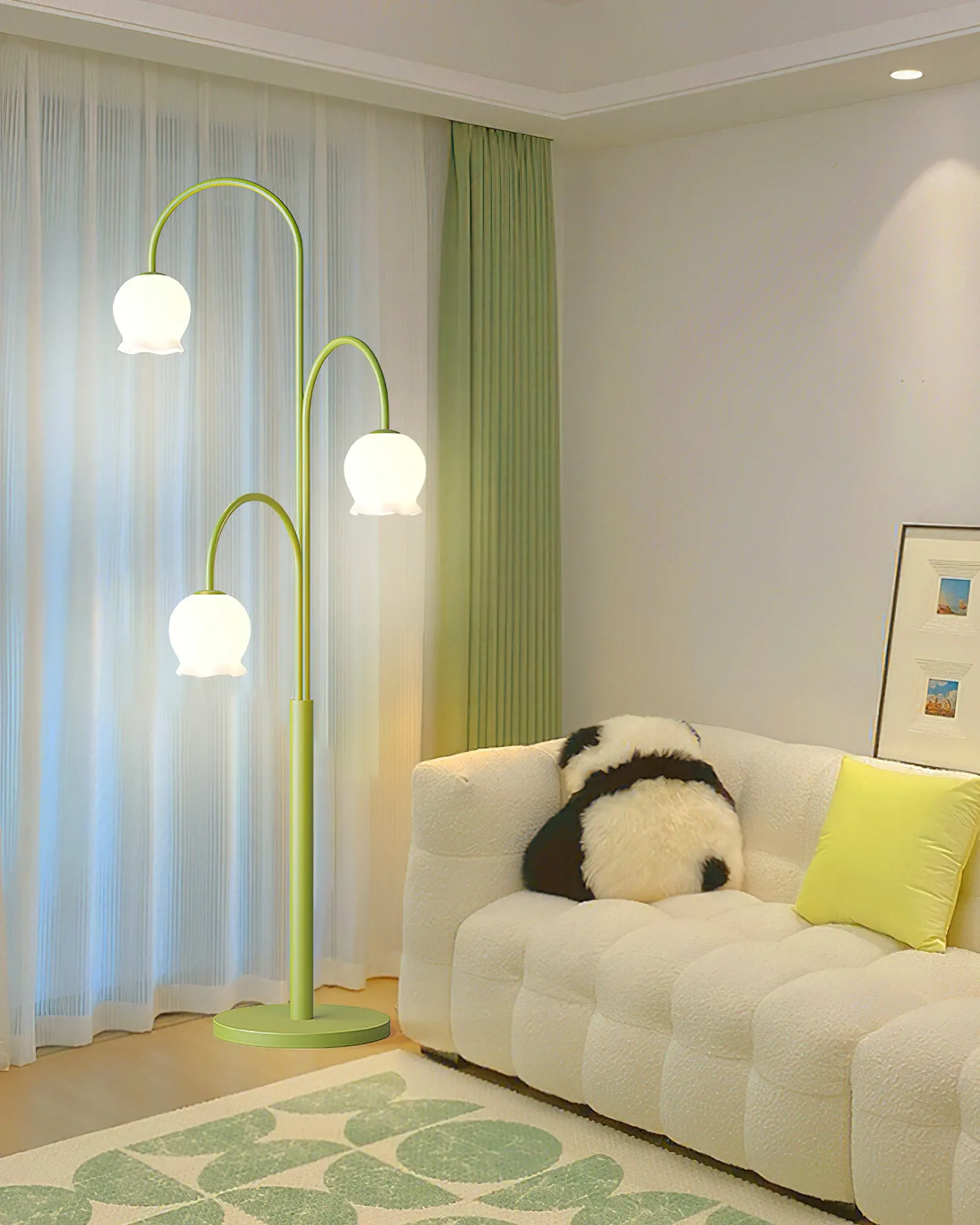 Green Jenavive Floor Lamp