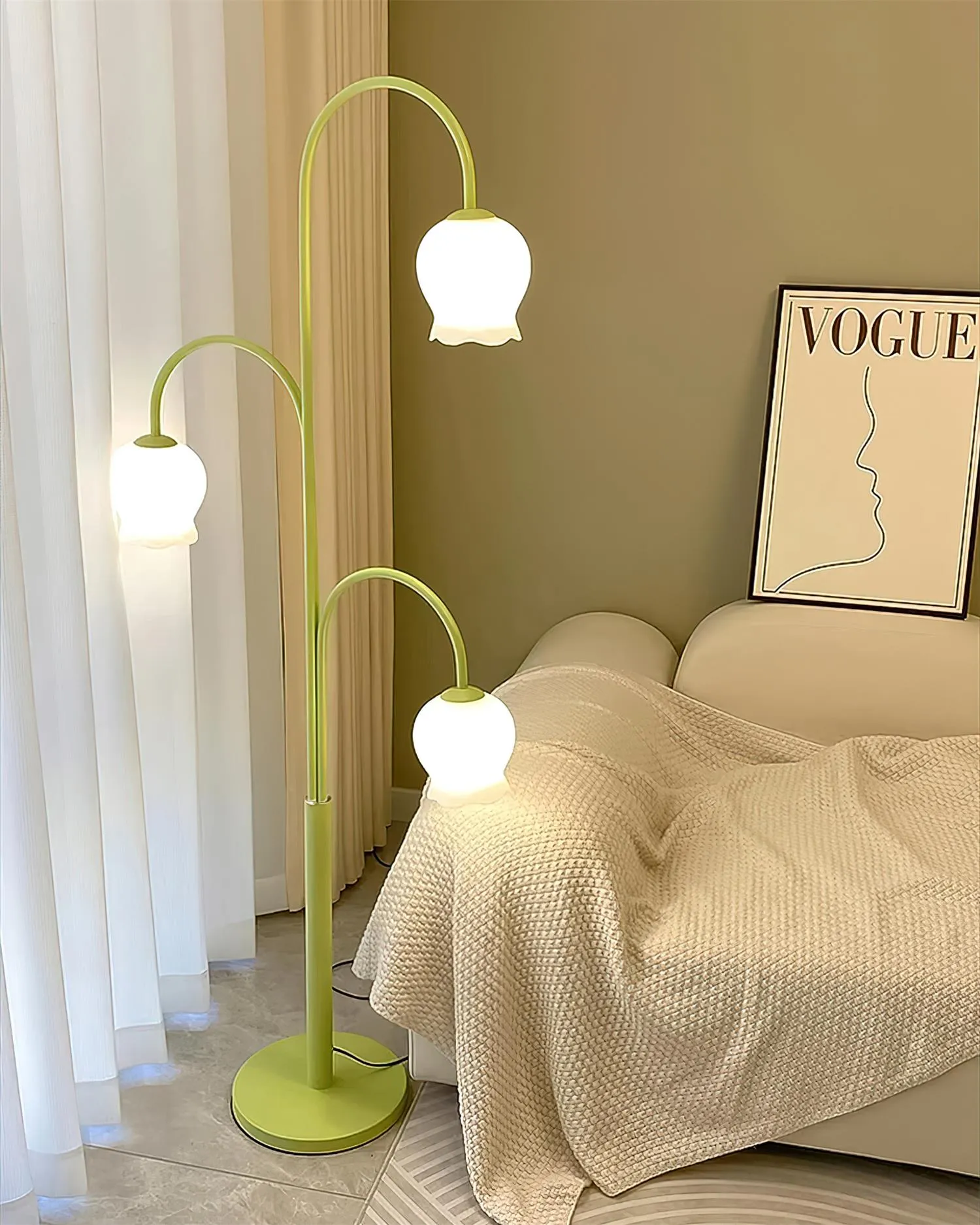 Green Jenavive Floor Lamp