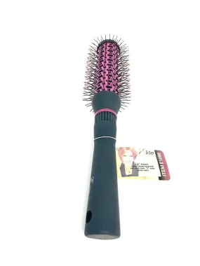 Hair Brush Round 2.50" Vented Ceramic Aluminum Anti Static Ionic V Nylon Bristle Radial Elite # E1088