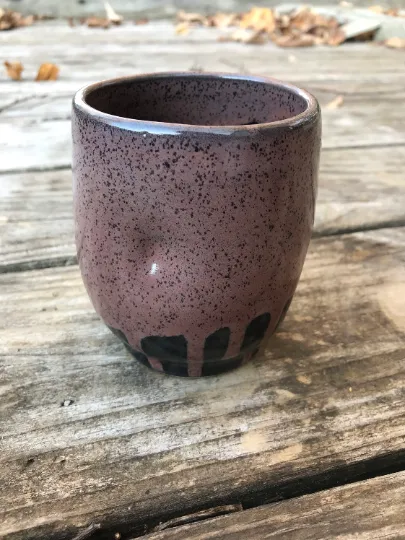 Handmade Stemless Wine Glasses (Purple)