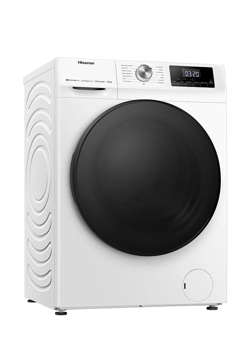 Hisense, WDQA9014EVJMW Front Load Washer/Dryer 9 KG White