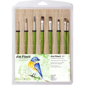 HOBBY SET FIT IN BAMBOO MAT BRUSHES SYNTHETIC FIBRE