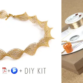 Infinity wire crochet necklace - DIY Kit