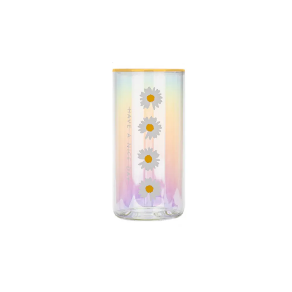 Iridescent Flower Glasses